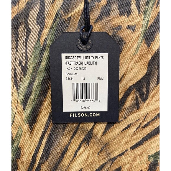 Filson Rugged Twill Mossy Oak Camo Utility Mens 38X34 20256229 ShadowGrass Pants - Picture 12 of 13